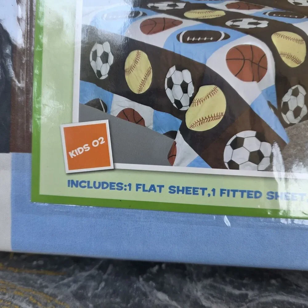 Basketball Twin Sheet Set 3 Piece Kids Bedding Microfiber Soft Machine Washable